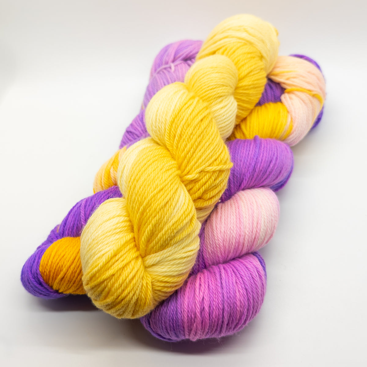 Worsted Set - 3 Skeins (Pink, Purple, Yellow, Gold)