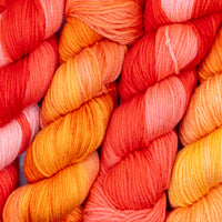 Worsted Set - 4 Skeins (Red, Yellow, Orange, Pink)